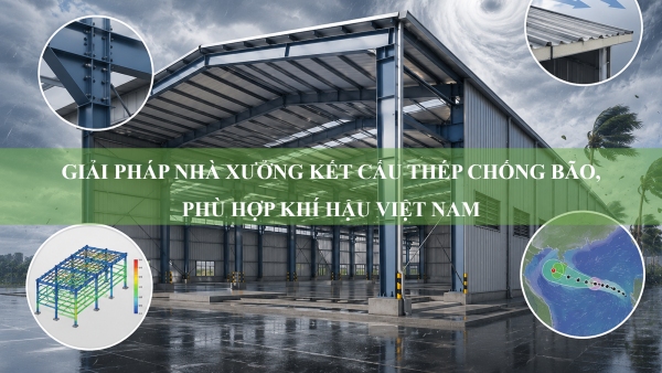 Giải pháp nhà xưởng kết cấu thép chống bão, phù hợp khí hậu Việt Nam